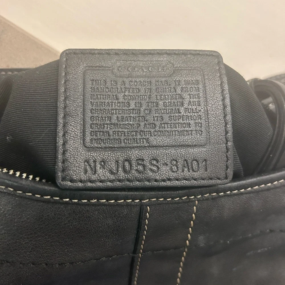 COACH Vintage Mini SoHo Hobo Black Leather Hobo Bag from the early 2000’s